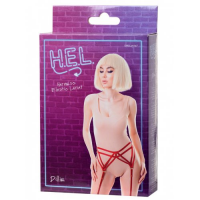 Красный пояс-стрепы для чулок Billie OS