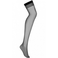 Классические черные чулки XXL/XXXL