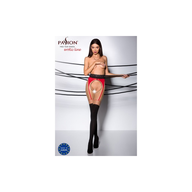 Колготки TIOpen 003 красные размер 3/4