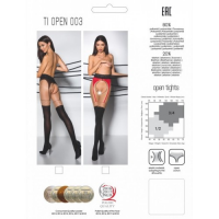 Колготки TIOpen 003 красные размер 3/4