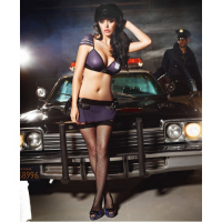 Высокие узорчатые чулки Night Patrol Police OS