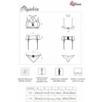 Сексуальный кружевной комплект с поясом для чулок Majalesa S/M