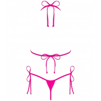 Яркое мини-бикини Bella Vista розового цвета OS