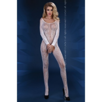 Сексуальный боди-комбинезон c длинными рукавами Abra White