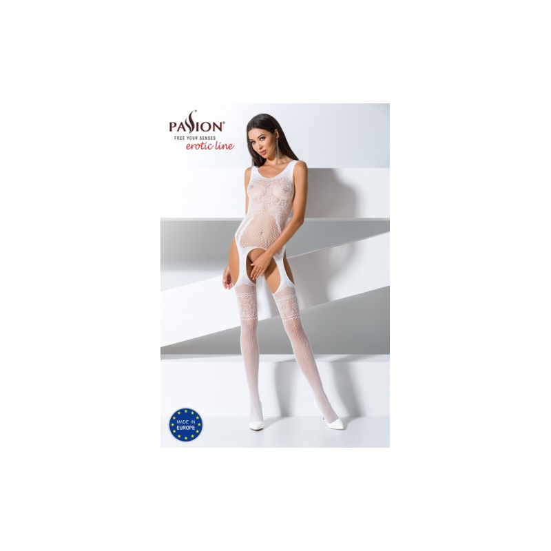Стильный боди-комбинезон белого цвета BS061 размер S/L