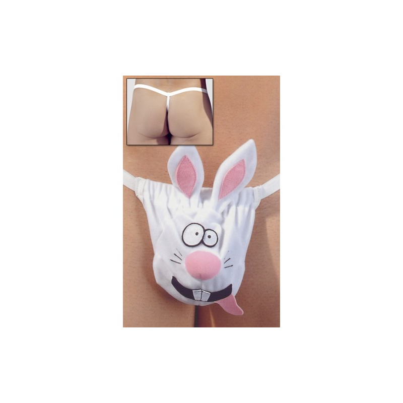 Стринги мужские Кролик белые S/L