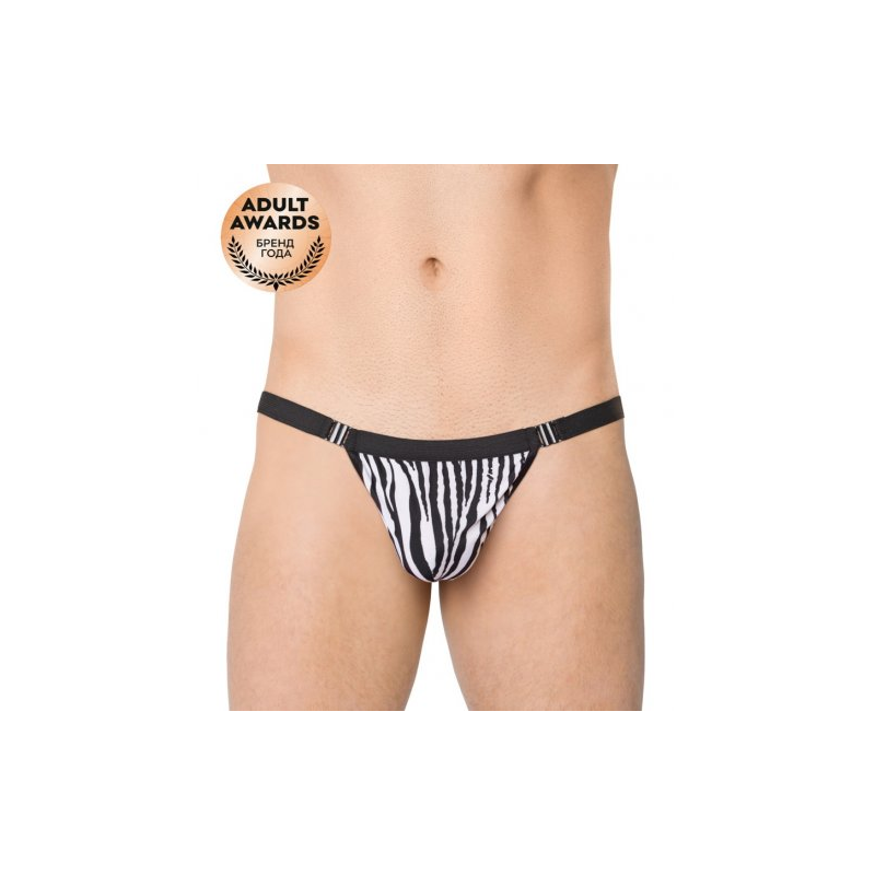 Мужские стринги с принтом Зебра Softline Collection