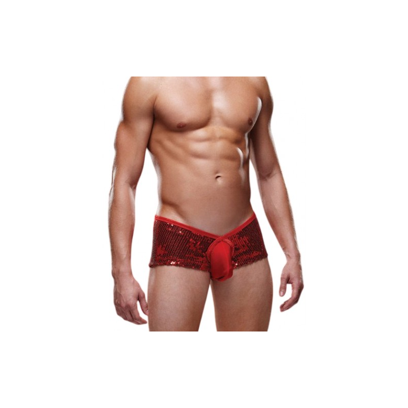 Блестящие мужские трусы-хипсы Envy красные L/XL