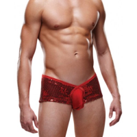 Блестящие мужские трусы-хипсы Envy красные L/XL