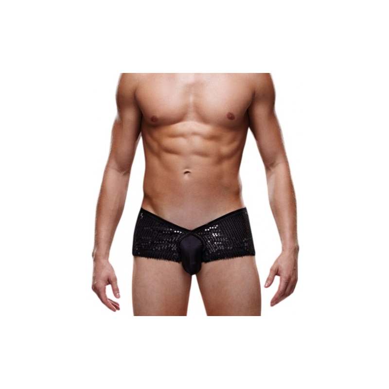 Блестящие мужские трусы-хипсы Envy черные L/XL
