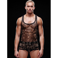 Мужская майка-борцовка в мелкую сетку Envy милитари L/XL