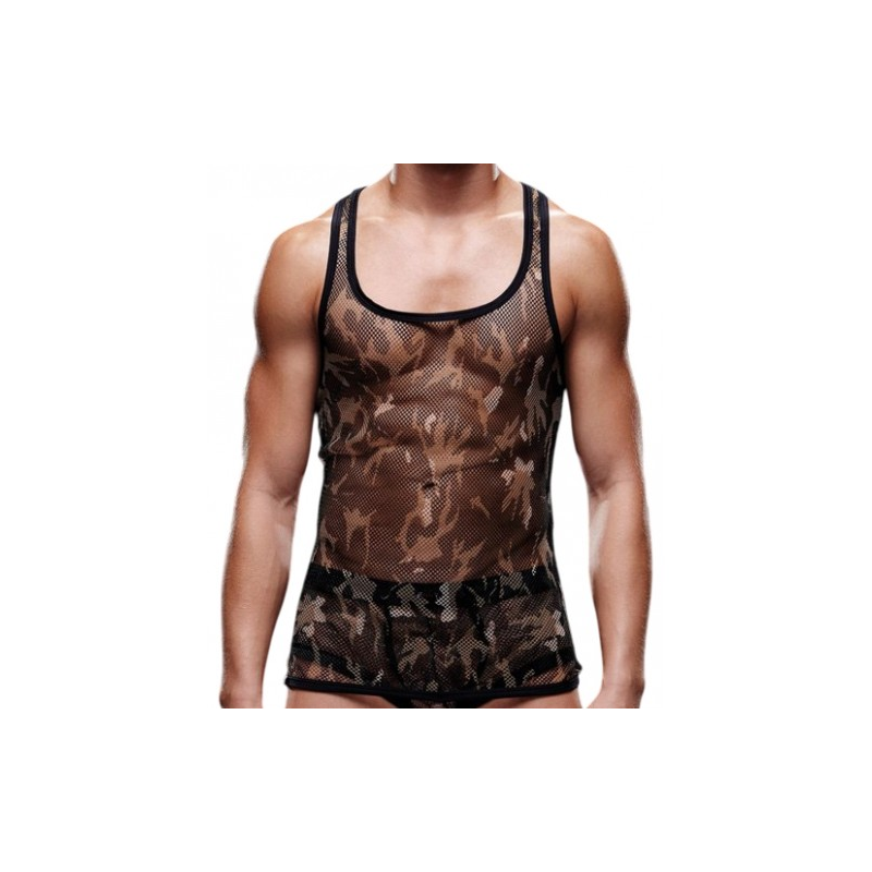 Мужская майка-борцовка в мелкую сетку Envy милитари L/XL