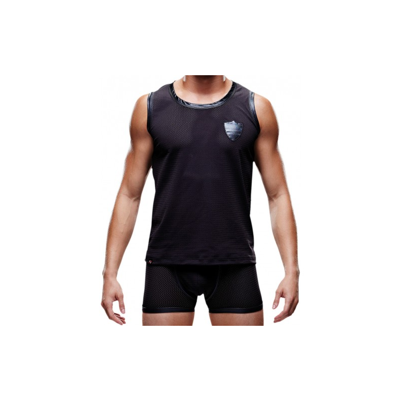 Полупрозрачная мужская майка в сеточку Envy черная M/L