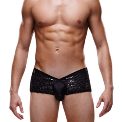 Блестящие мужские трусы-хипсы Envy черные S/M