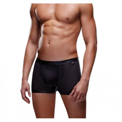 Мужские трусы-боксеры с мокрым эффектом в сеточку Envy черные L/XL