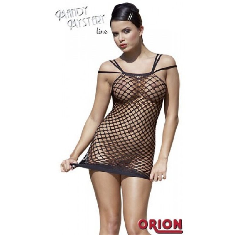 Соблазнительное черное бесшовное платье-сетка Mandy Mystery