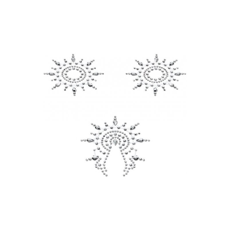 Пэстисы Breast and Pubic Jewelry белые Crystal Sticker
