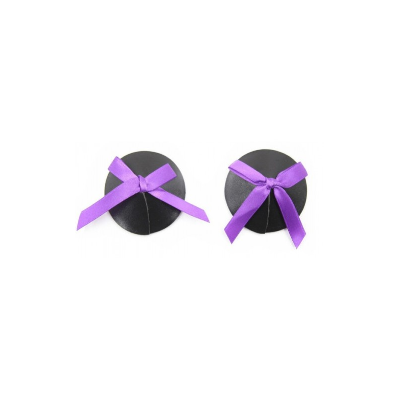 Черные пэстисы с фиолетовыми бантиками