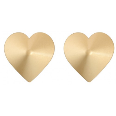 Золотые металлические пэстисы сердечки
