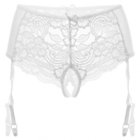 Соблазнительные трусики-пояс Erolanta Sheila белые 42-44