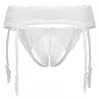 Эротический комплект Deborah пояс для чулок и трусики с доступом 42-44