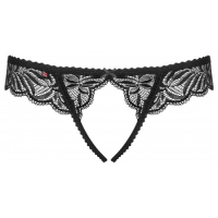 Пикантные кружевные трусики с открытым доступом Contica L/XL