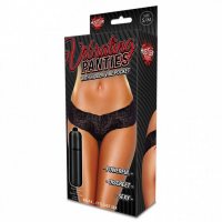 Ажурные черные трусики-тонг с вибро-пулей SM