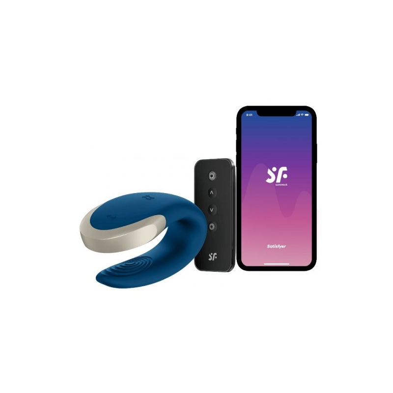 Смарт-стимулятор для пар Satisfyer Partner Double Love синий