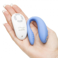 DEMO We-Vibe Match Вибромассажер голубой для пар с дистанционным пультом