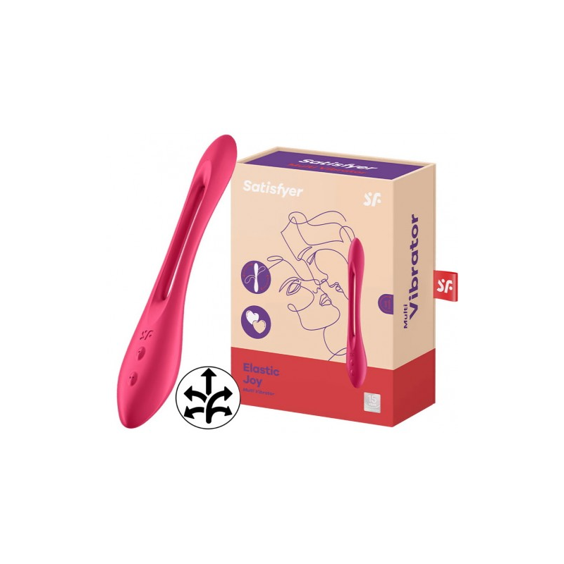 Многофункциональный вибратор для пар с гибкой основой Satisfyer Elastic Joy Red