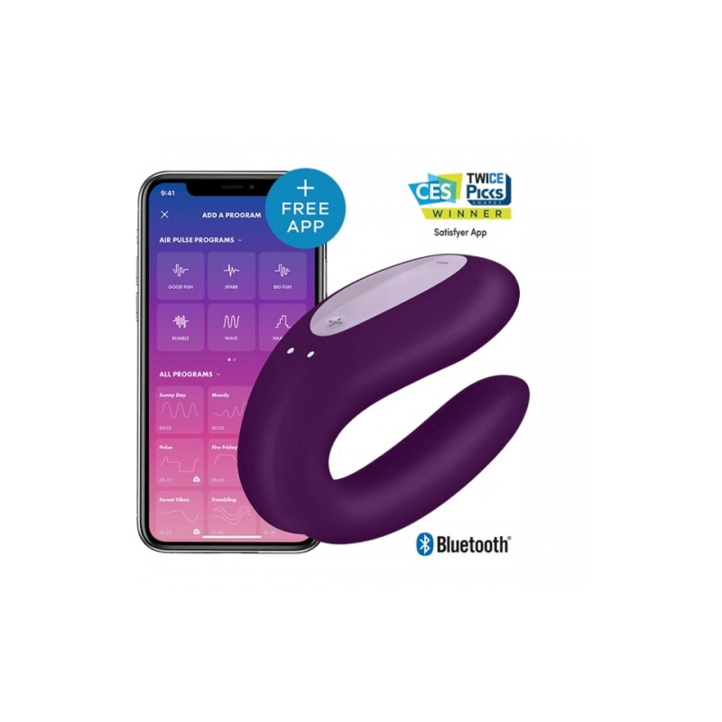 Смарт-стимулятор для пар Satisfyer Double Joy Partner Vibrator фиолетовый