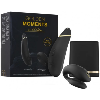Набор стимуляторов для пар Golden Moments 2 Womanizer Premium 2 + We-Vibe Chorus