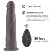 Реалистичный вибратор-мулат с ротацией Dual Layered Silicone Rotator 23 см