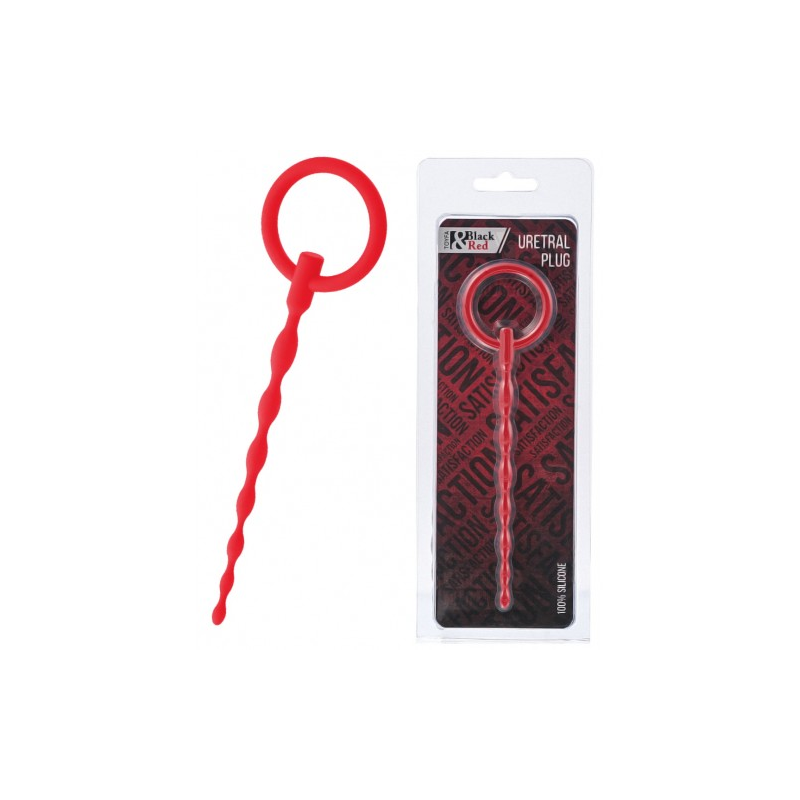 Уретральный буж из силикона Black Red By Toyfa красный 16 см