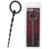 Уретральный буж из силикона Black Red By Toyfa черный 16 см