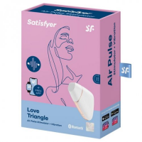 Бесконтактный стимулятор клитора Satisfyer Love Triangle с управлением через смартфон белый