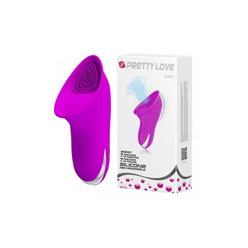 Вакуумный вибромассажер Pretty Love Isaac пурпурный