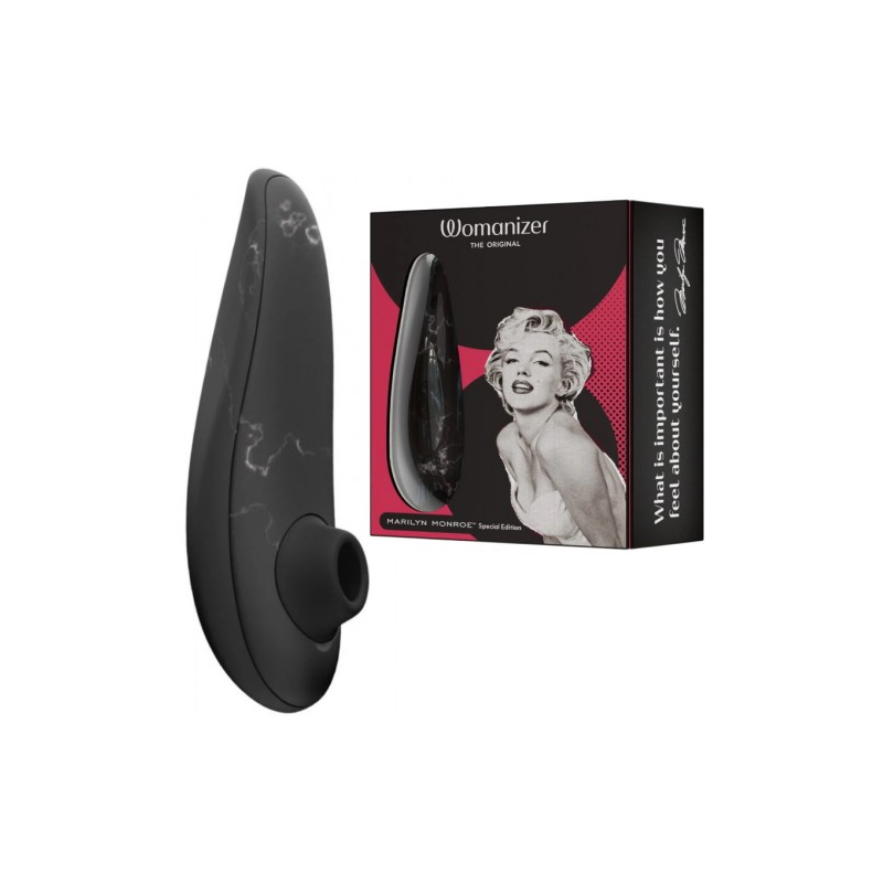 Бесконтактный стимулятор клитора Womanizer Marilyn Monroe Black Marble​