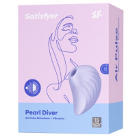 Вакуумно-волновой стимулятор с вибрацией Satisfyer Pearl Diver фиолетовый ДЕФОРМИРОВАННАЯ УПАКОВКА