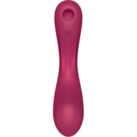 Вакуумный стимулятор клитора с вибрирующей ручкой Satisfyer Curvy Trinity 1 розовый