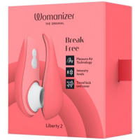 Бесконтактный вакуумно-волновой стимулятор клитора Womanizer Liberty 2 розовый
