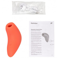 Вакуумно-волновой стимулятор клитора с вибрацией Satisfyer Magnetic Deep Pulse коралловый