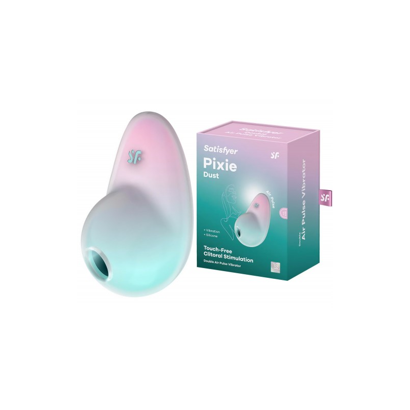 Вакуумно-волновой стимулятор с вибрацией Satisfyer Pixie Dust мятно-розовый