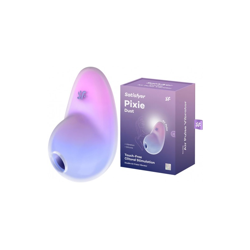 Вакуумно-волновой стимулятор с вибрацией Satisfyer Pixie Dust лилово-розовый