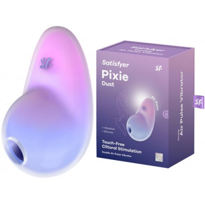 Вакуумно-волновой стимулятор с вибрацией Satisfyer Pixie Dust лилово-розовый