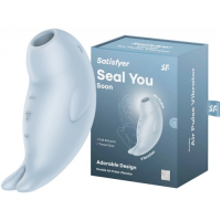 Вакуумно-волновой стимулятор клитора с вибрацией Satisfyer Seal You Soon голубой