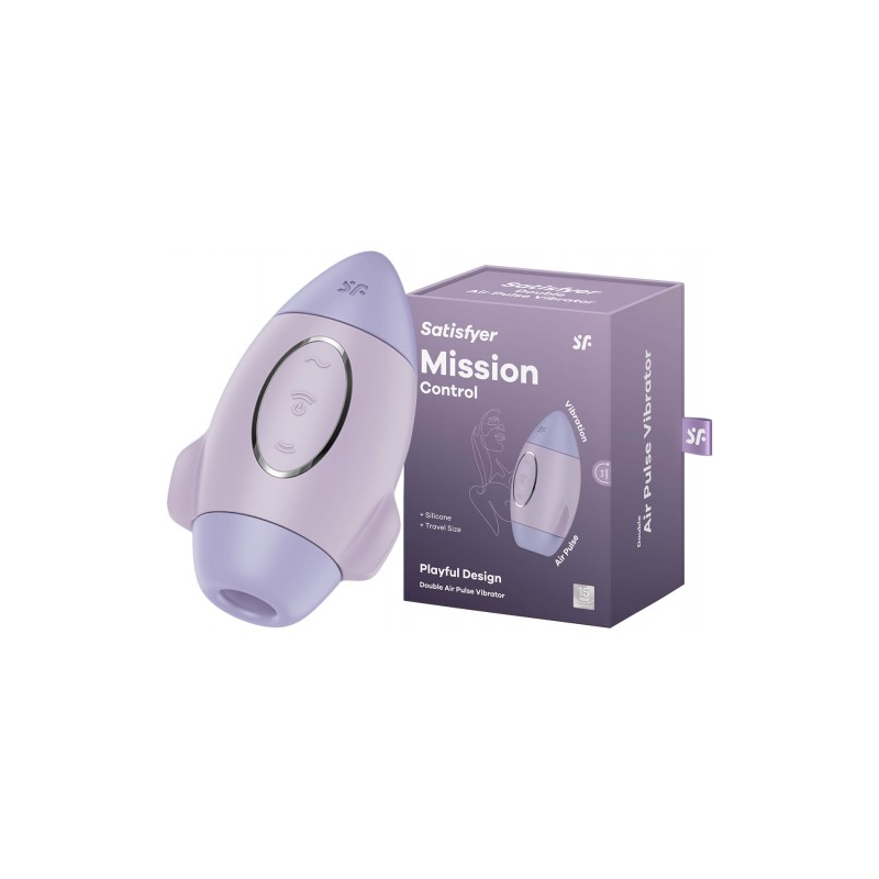 Вакуумно-волновой стимулятор клитора с вибрацией Satisfyer Mission Control фиолетовый
