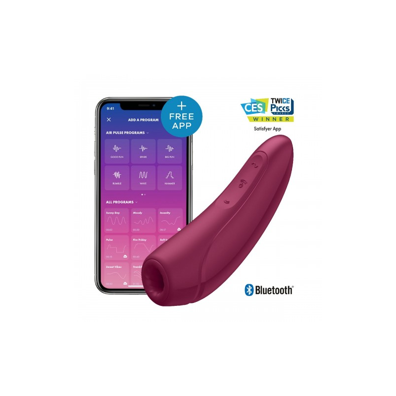 DEMO Вакуумный смарт-стимулятор клитора с вибрацией Satisfyer Curvy 1+ Rose Red