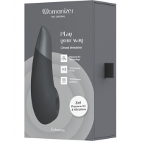 Бесконтактный вакуумно-волновой стимулятор клитора с вибрацией Womanizer Enhance черный