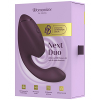 Роскошный вакуумный вибростимулятор для G точки и клитора Womanizer Next Duo фиолетовый
